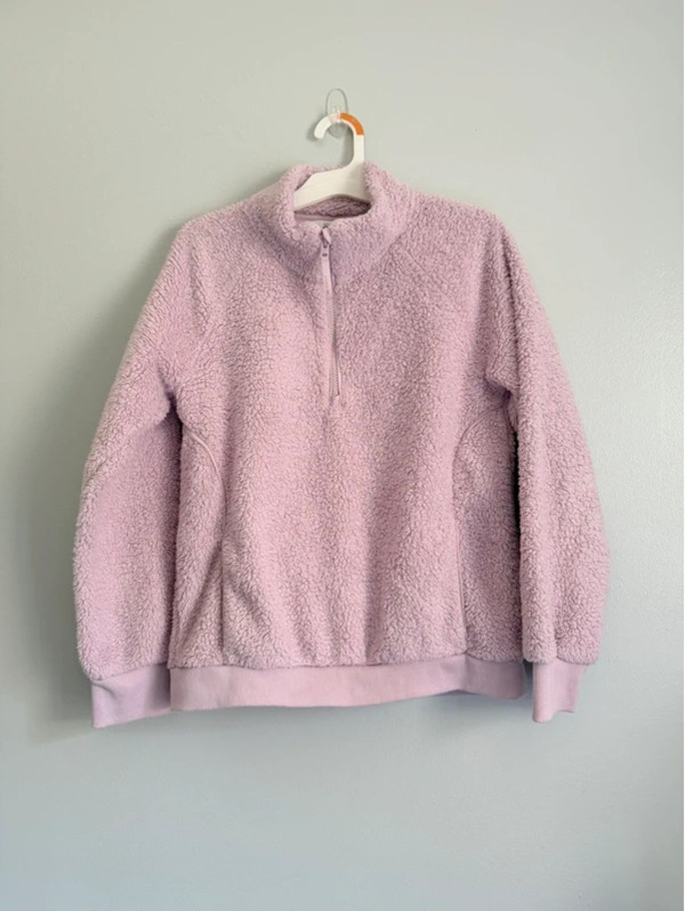Athleta Girl Pink Sherpa Quarter Zip Pullover Girls XL 14